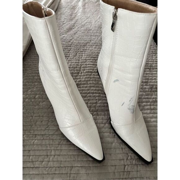 NWOB Just Croc Off Faux Leather Heeled Boots - Picture 3 of 7